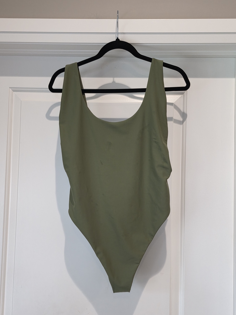 aerie Olive Scoop-Back One-Piece Swimsuit